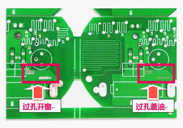 過孔蓋油”和“過孔開窗”如何正確區(qū)分 過孔蓋油與過孔開窗的區(qū)別